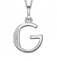 Gecko - Sterling Silver Letter G Pendant P4729C