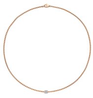 Fope - Aria, Diamond Set, Rose Gold - 18ct 0.17ct Necklace, Size 45cm 89003CX-BB-R-XBX-045