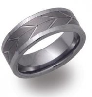 Unique - Stainless Steel/Tungsten - Spinning Ring, Size 62 8MM  TUR-43-62