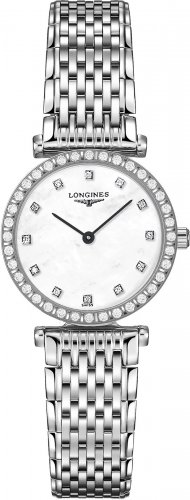 Longines - La Grande Classique de Longines, 36 Top Wesselton IF-VVS D 0.302 carats Set, Stainless Steel - MOP Quartz Watch L43410806