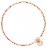 Claudia Bradby - Signature, Pearl Set, Sterling Silver With Rose Gold Plating Heart Bangle