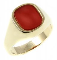 Guest and Philips - Yellow Gold - 9ct Cornelian Signet Ring, Size U V463