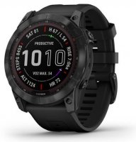 Garmin - fenix® 7S, Titanium - Rubber - Sapphire Solar Watch, Size 51mm 010-02541-23