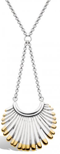 Kit Heath - Radiance Golden , Rhodium Plated - Sterling Silver - Yellow Gold Plated Chain Detail, Size 18