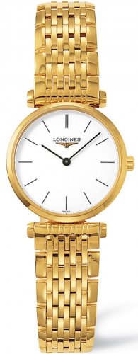 Longines - Grand Classique, Yellow Gold Plated - Stainless Steel - Crystal Glass Quartz Watch, Size 24mm L42092128