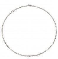 Fope - Eka Tiny, D 0.20ct Set, White Gold - 18ct Necklace, Size 500cm 730C-PAVEN-W
