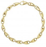 Georg Jensen - Reflect, Yellow Gold - Slim Bracelet, Size M 20001267000M