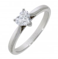 Guest and Philips - D 0.56ct Set, Platinum - Heart Solitaire Ring