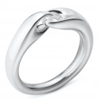 Georg Jensen - Reflect, Sterling Silver - S Link Ring, Size 56 200010910056