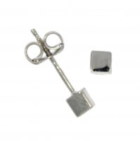 Guest and Philips - White Gold 9ct Square Stud Earrings - 10-06-182