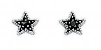 Gecko - Sterling Silver Star Stud Earrings - A852H