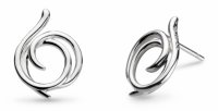 Kit Heath - Entwine Helix Wrap, Rhodium Plated Stud Earrings 40237RP