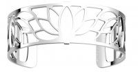 Les Georgettes Paris - Brass - Silver Plated - Lotus Bangle Cuff, Size 25mm 70371121600000