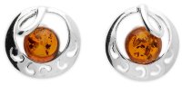 Guest and Philips - Amber Set, Sterling Silver - Crescent Moon Stud Earrings H3750-B