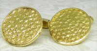 Antique Guest and Philips - Yellow Gold Circular Plannished Cufflinks - KG2