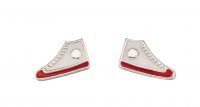 Gecko - Beginnings, Silver Sneaker Earrings - A939