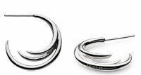Kit Heath - Entwine Helix, Rhodium Plated Wrap Hoop Earrings 60237RP