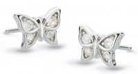 Kit Heath - Blossom, WT Set, Sterling Silver - Butterfly Stud Earrings 30352WT