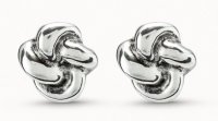 Uno de 50 - Enredadera, Silver Plated Stud Knot Earrings PEN0648MTL0000U