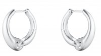 Georg Jensen - Reflect, Sterling Silver Large Ear Hoop Earrings 20001177
