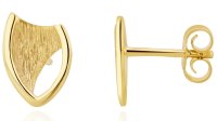Guest and Philips - Yellow Gold 9ct Shield Earrings - 10-01-359
