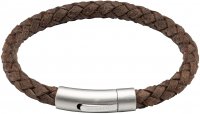 Unique - Leather , Stainless Steel - Bracelet, Size 21cm B473CO-21CM