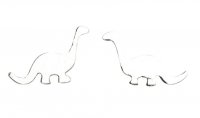 Gecko - Beginnings, Silver Dinosaur Earrings