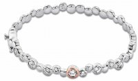 Clogau - Celebration, White Topaz Set, Sterling Silver With 9ct Rose Gold Bracelet 3SMBG2