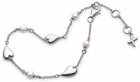 Kit Heath - Desire, Freshwater Pearl Set, Sterling Silver - - Kiss Crush Mini Heart Bracelet