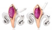 Clogau - Ruby Set, Sterling Silver - Rose Gold - Stud Earrings