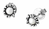 Giovanni Raspini - Anemone, Sterling Silver Mini Earrings 11819