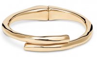 Uno de 50 - Tube Shaped, Yellow Gold Plated Hidden Spring Bracelet PUL2187ORO0000M