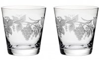 Royal Scot Crystal - Grapevine, Glass/Crystal - Gift Boxed 2 Large Tumblers, Size 95mm VINE2LT