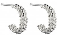 Gecko - Multi Bead, Sterling Silver 3/4 Hoop Earrings E6010