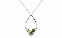 Kit Heath - Noble Serena, Green Tourmaline and Peridot Set, Sterling Silver and 18ct. Yellow Gold Plate Necklace, Size 18"