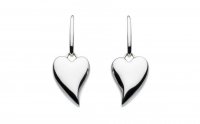 Kit Heath - Lustful, Sterling Silver Heart Drop Earrings