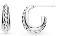 Kit Heath - Marina Rope Band, Sterling Silver Semi Hoop Stud Earring 61065RP