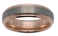 Unique - Titanium - Rose Gold Plated - 7mm Ring, Size 56 TUR-67-56