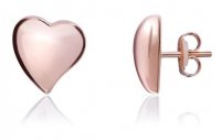 Guest and Philips - 9ct Rose Gold Heart Stud Earrings