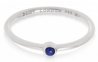 Daisy - Blue Lapais Set, Sterling Silver - Ring, Size M HR1004-SLV-M