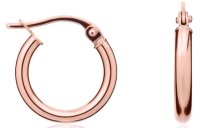 Guest and Philips - Rose Gold - 9ct Tube Hoop Earrings, Size 2mm 10-14-047