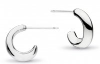 Kit Heath - Bevel Cirque, Rhodium Plated Semi Hoop Earrings 4191RP
