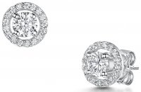 Jools - Cubic Zirconia Set, Sterling Silver - Stud Earrings kpe3074-rdcz