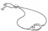 Kit Heath - Bevel Cirque, CZ Set, Sterling Silver - Rhodium Plated - Toggle Bracelet 7152CZ