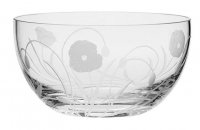 Royal Scot Crystal - Poppy Field, Glass/Crystal - Fruit Bowl, Size 19cm POPFS