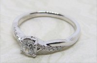 Antique Guest and Philips - 0.30ct Diamond Set, White Gold - Single Stone Ring
