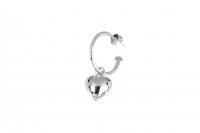 Tianguis Jackson - Sterling Silver Hoop Heart Earrings CE0769