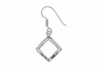Tianguis Jackson - Sterling Silver Hammered Diamond Shape Drop Earrings CE2047 CE2047