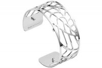 Les Georgettes Paris - Fougere Brass Silver Plated Bangle Cuff, Size 25mm - 7029934160000