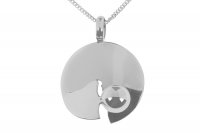 Tianguis Jackson - Sterling Silver Round Pendant and Chain - CY0017